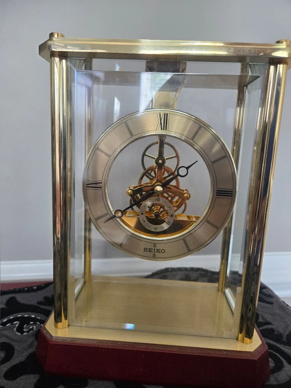 Seiko Brass Skeleton Clock